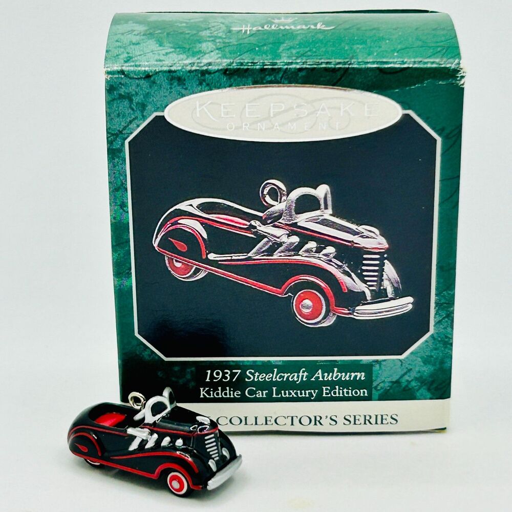 VTG 1998 Hallmark Ornament 1937 Steelcraft Auburn Miniature Kidde Car Luxury